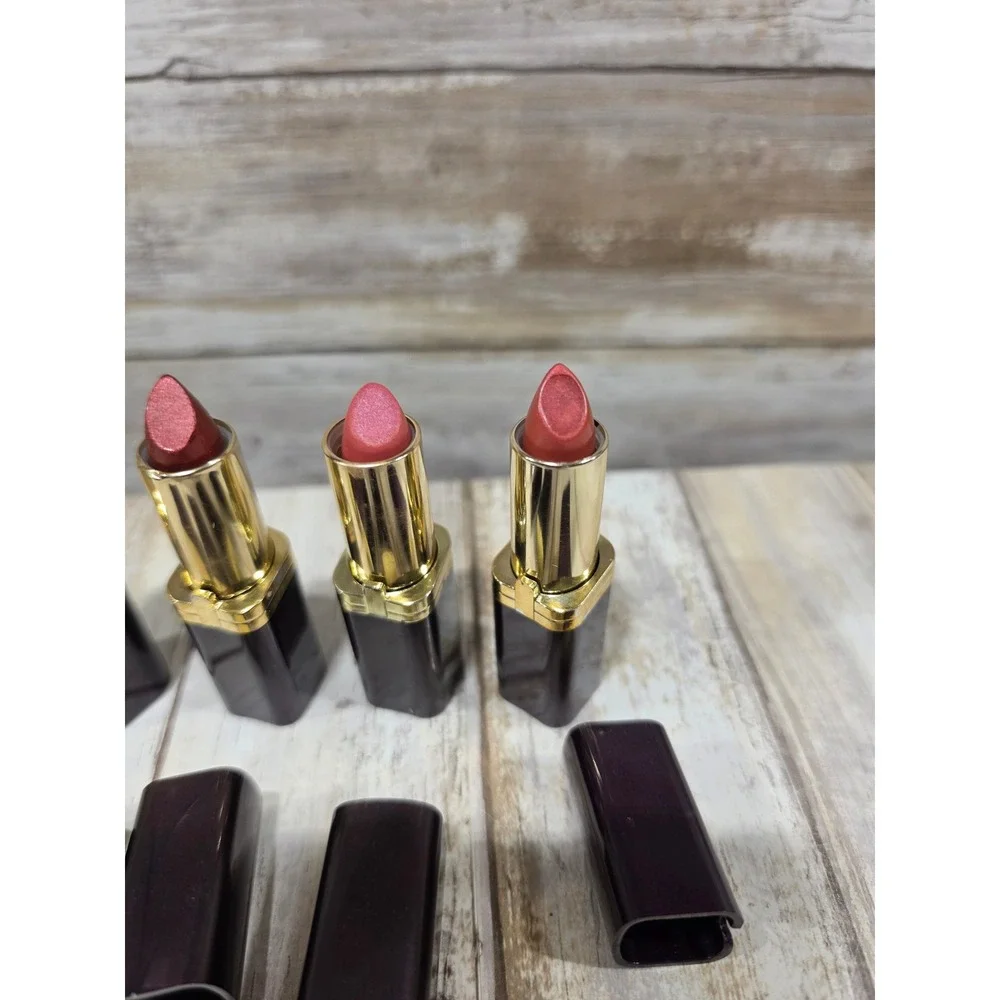 4-L'Oreal Colour Riche Creme Perle Lipstick 354 368 315 370 Rose Gold Mauve READ
